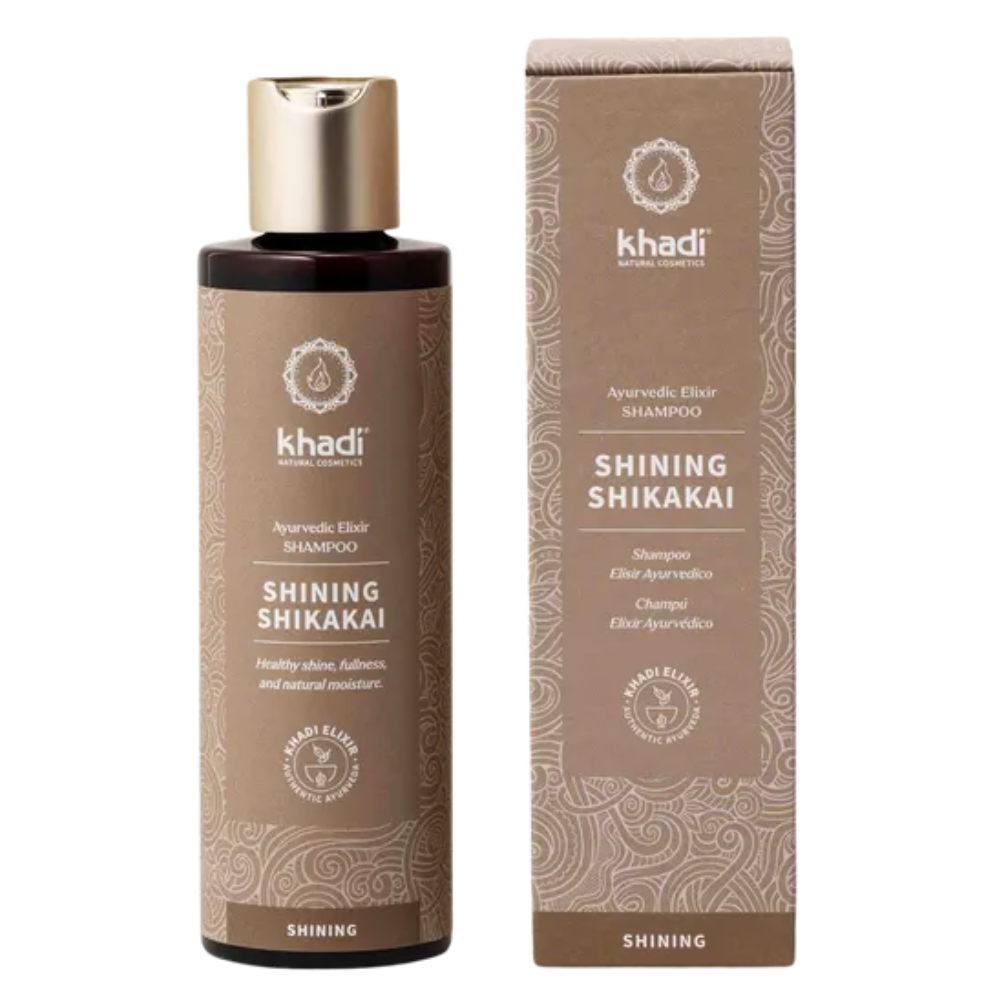 khadi shining shikakai Khadi Champú Shikakai Brillo 200ml - Imagen 1