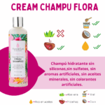 Flora and Curl Rose Water and Honey Cream Shampoo 300ml - Imagen 2