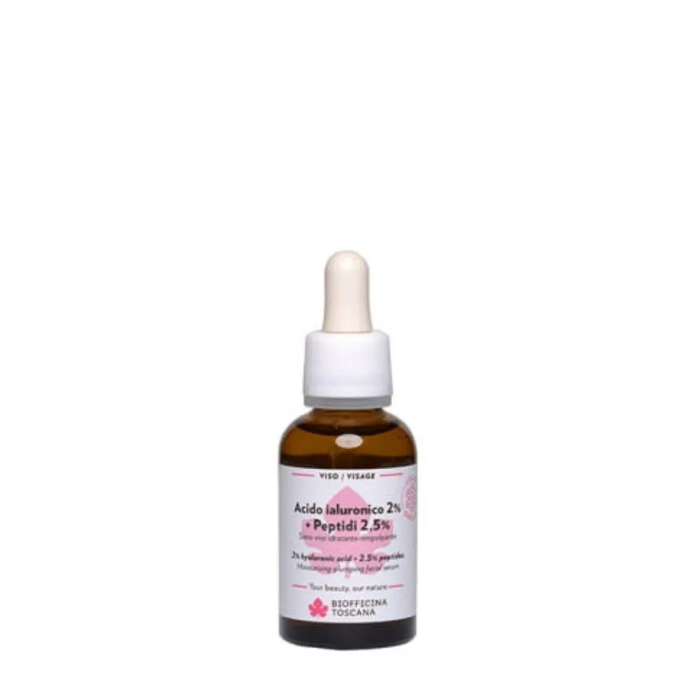 1-imagen_8003140491778_1.webp Biofficina Toscana Facial 2% Hyaluronic Acid + 2.5% Peptides 30ml - Imagen 1
