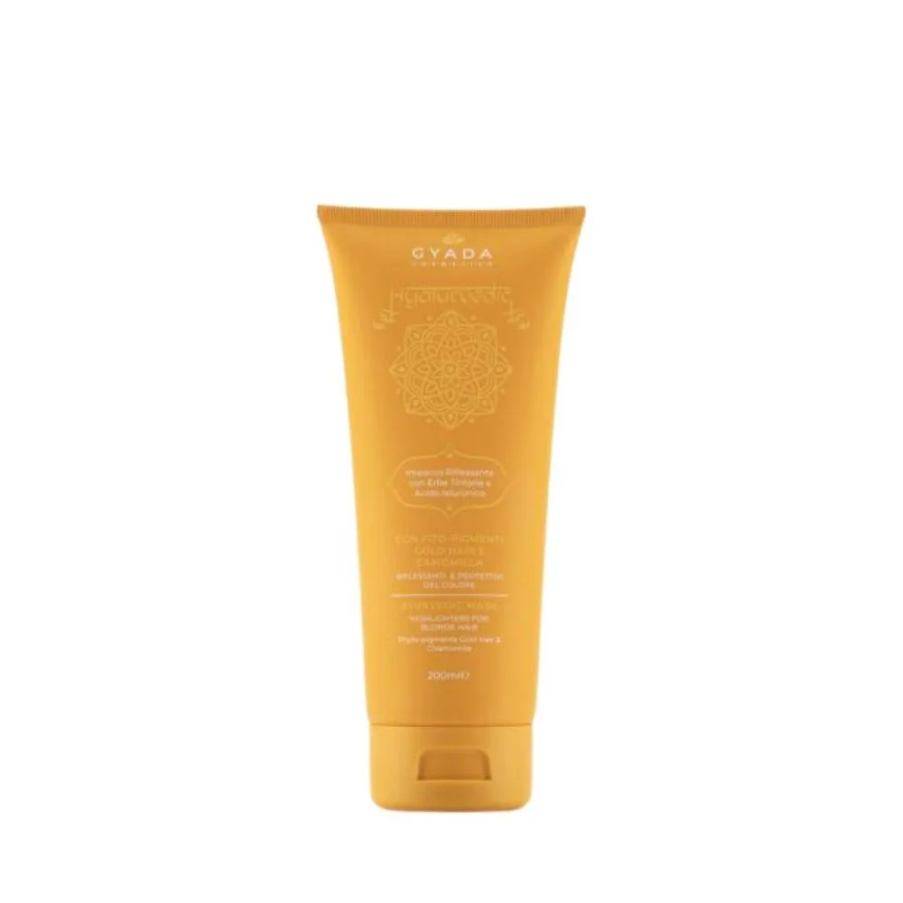 1-imagen_8054609981088_1.webp Gyada Cabello Hyalurvedic Impacco Ayurvedico Riflessante Gold Hair 200ml - Imagen 1