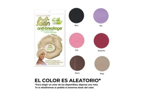 1-284.webp Stay On Satin Anti-Breakage Gorro Satén Bonnet Large 7637 - Imagen 1