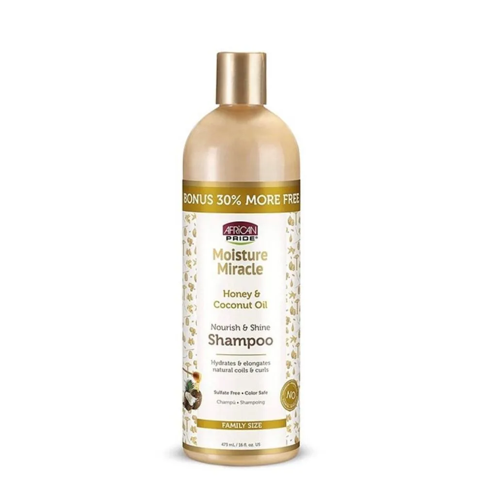 1-African-Pride-Moisture-Miracle-Nourish-and-Shine-Shampoo-473ml.webp African Pride Moisture Miracle Nourish and Shine Champú 473ml - Imagen 1