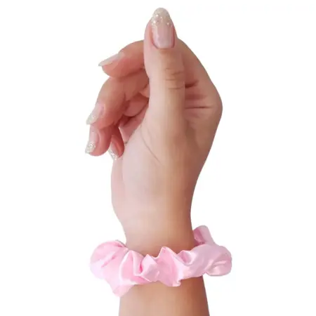 Soulta Scrunchie de Satén Rosa Pastel