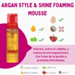 Creme of Nature Argan Style and Shine Foaming Mousse 207ml - Imagen 2