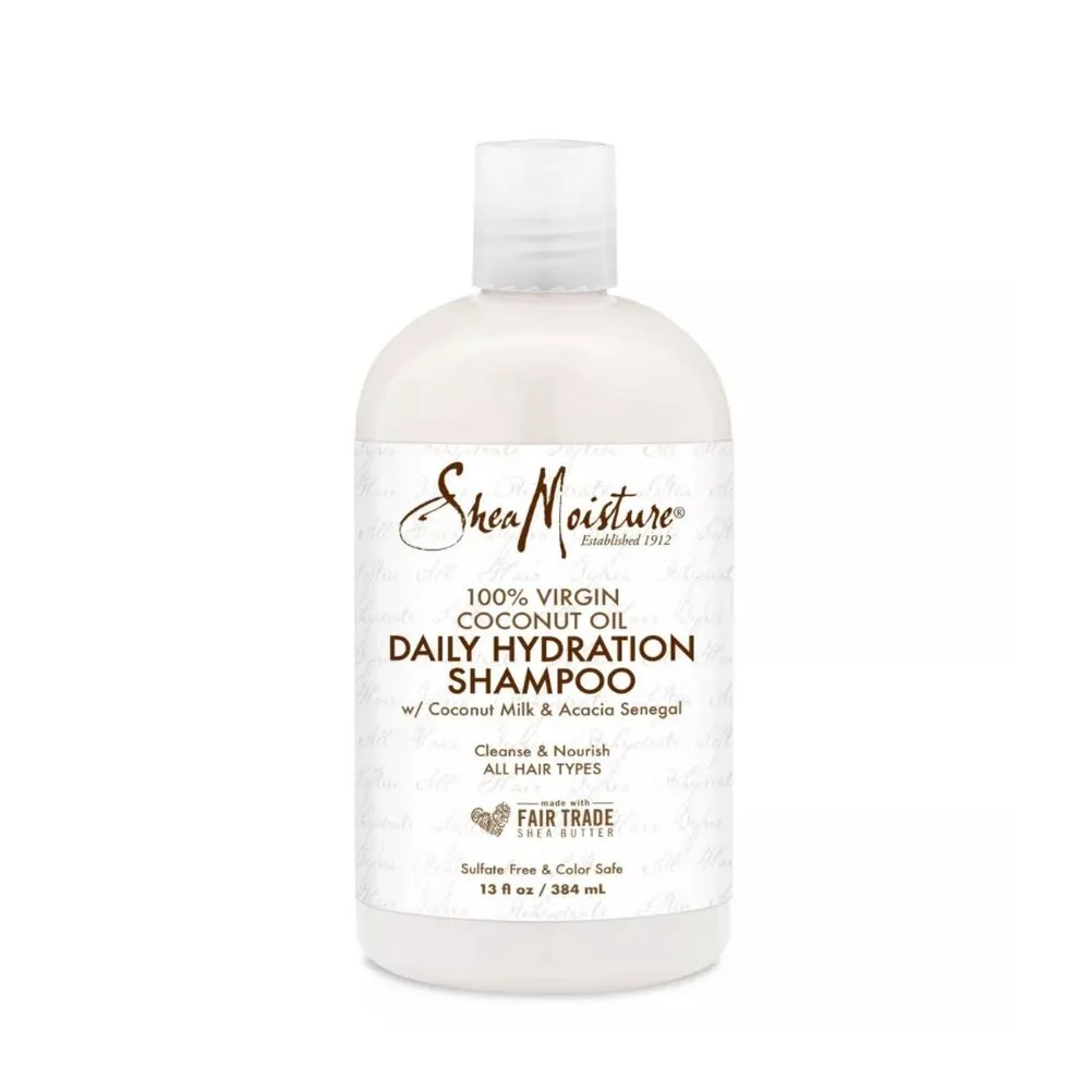 1-Shea-Moisture-100-Virgin-Coconut-Oil-Daily-Hydration-Shampoo-384ml-1.webp Shea Moisture 100% Virgin Coconut Oil Daily Hydration Shampoo 384ml - Imagen 1
