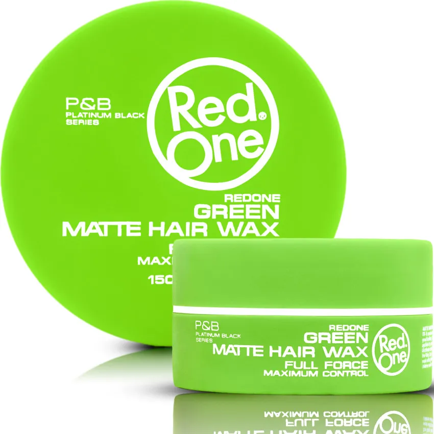 1-redone-green-matte-aqua-hair-wax-full-force-150ml.webp Red One Hair Styling Matte Hair Wax Green 150ml - Imagen 1