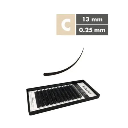 Kalentin Extensiones De Pestañas Clásicas Curva C 0,25 13mm